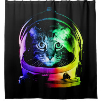 Rideaux De Douche Astronaut Cat Classic Amoureux des chats