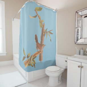 Rideaux De Douche Audubon Bewick's Wren Solitaire Song Bird sur Bran