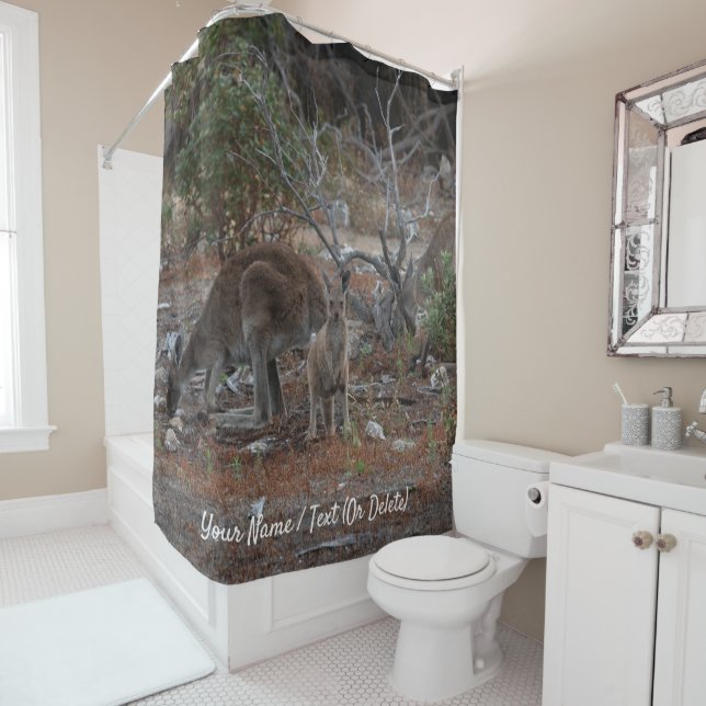 Rideaux De Douche Australie Famille Kangaroo (En situation)