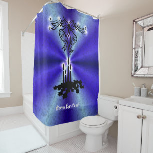 Rideaux De Douche Avent, Artdeco de Noël sur Blue Green Rainbow