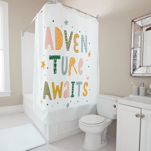 Rideaux De Douche Aventure Attend (En situation)