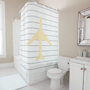 Rideaux De Douche Avion de piste funky Avion Pilote Vol