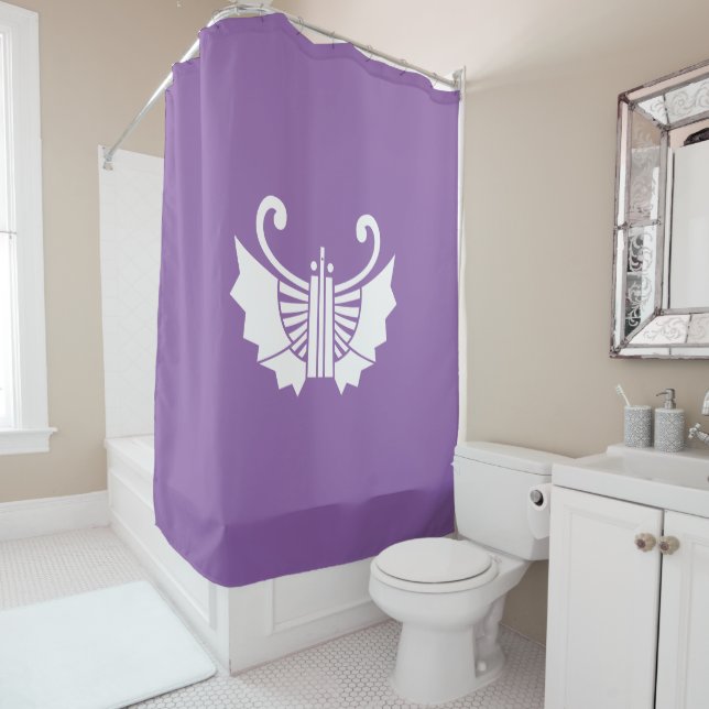 Rideaux De Douche Babfly shaped fans (En situation)