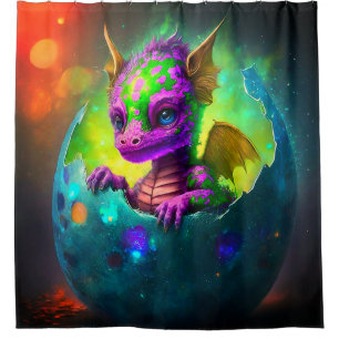 Rideaux De Douche Baby Dragon