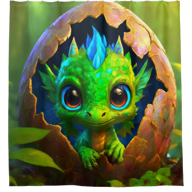 Rideaux De Douche Baby Dragon (Devant)