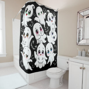 Rideaux De Douche Baby Ghosts Éffrayant mignon Halloween humeur