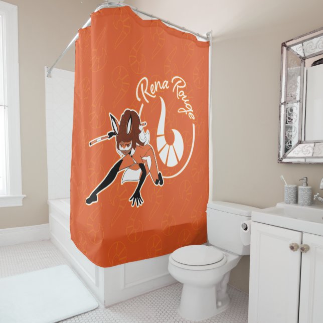 Rideaux De Douche Badge Rena Rouge (En situation)
