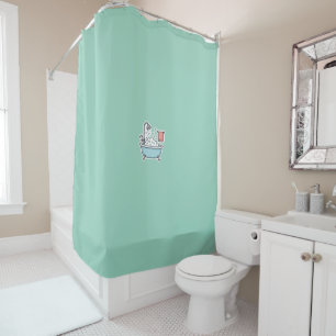 Rideaux De Douche Baignoire mignonne avec bulles et serviette