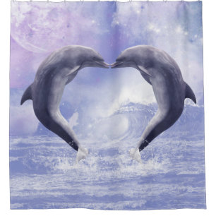 Rideaux De Douche Baisers pourpres de dauphins