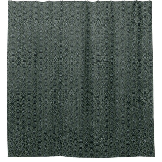Rideaux De Douche balance de sirène motif Thunder_Cove noir/gris (Devant)