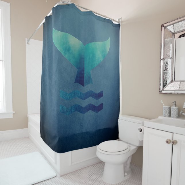 Rideaux De Douche baleine (En situation)