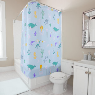 Rideaux De Douche Baleine, Ancres, coraux et Motif d'algues
