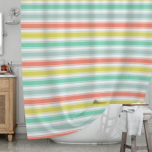Rideaux De Douche Bande de cabane d'été de néon lavée au soleil