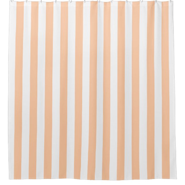 Rideaux De Douche Bande verticale blanche Peach NL #0 (Devant)