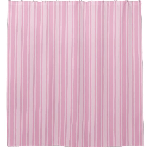 Rideaux De Douche Bandes de bonbons rose pâle (Devant)