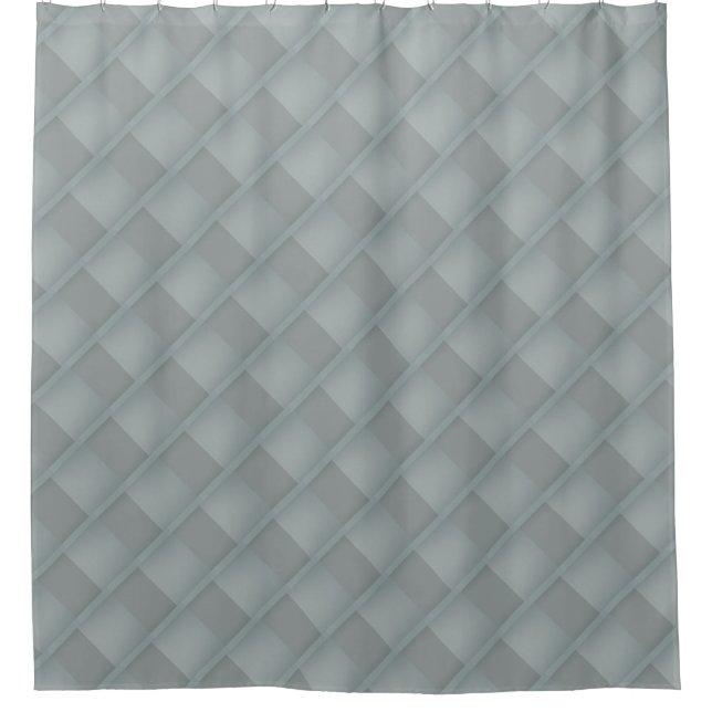 Rideaux De Douche Bandes grises diagonales subtiles géométriques (Devant)