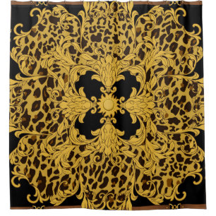 Rideaux De Douche Baroque léopard, Poster de animal orné