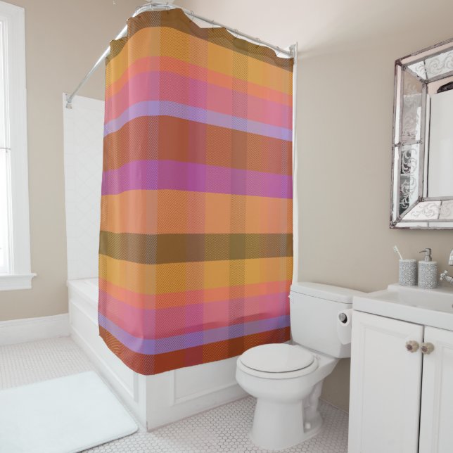 Rideaux De Douche BARTPAP Plaid Poodé (En situation)