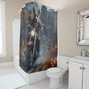 Rideaux De Douche Basenji équitation moto Halloween effrayant