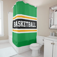 BASKETBALL amusant Vert noir Jaune Stripes de cour
