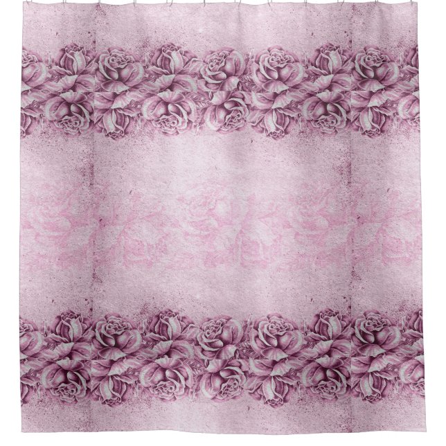 Rideaux De Douche Bath victorien vintage de mauve de lavande de (Devant)