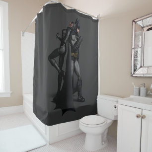 Rideaux De Douche Batman Arkham City   Batman et Catwoman
