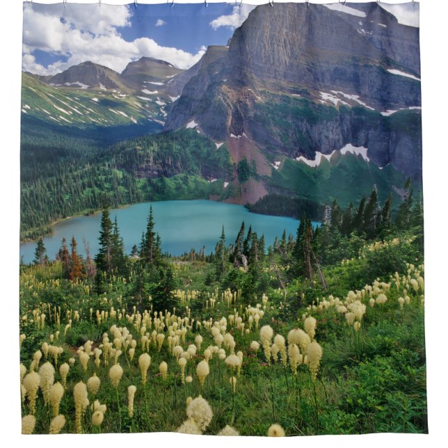 Rideaux De Douche Beargrass au-dessus du lac Grinnell (Devant)