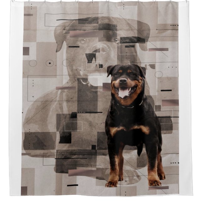 Rideaux De Douche Beau Arrière - plan Rottweiler - Metzgerhund (Devant)