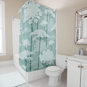 Rideaux De Douche Beau blanc de la dentelle de la Reine Annes +