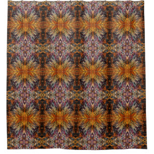 Rideaux De Douche Beau Mixte Motif Jaune Orange Brown Bleu