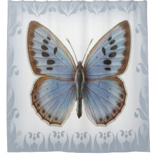 Rideaux De Douche Beau Papillon Bleu