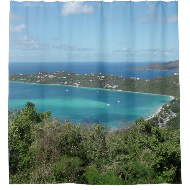 Rideaux De Douche Beauté Tropical Caribbean Beach Paradise Photo (Devant)