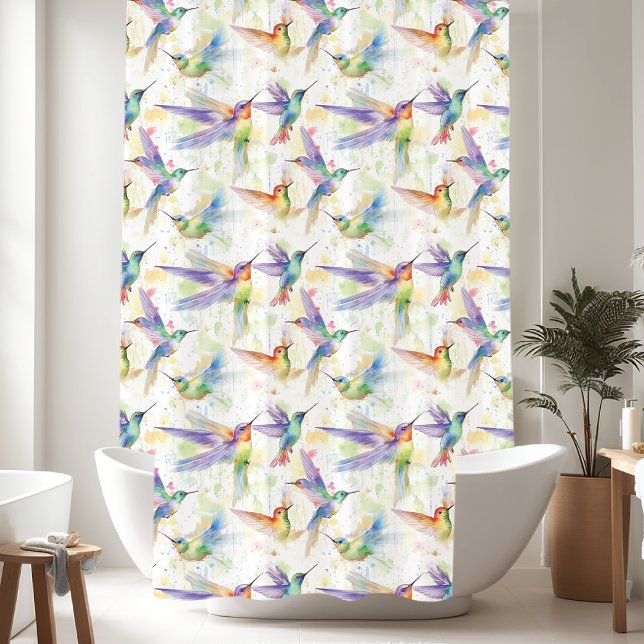 Rideaux De Douche Beaux colibris (Créateur téléchargé)