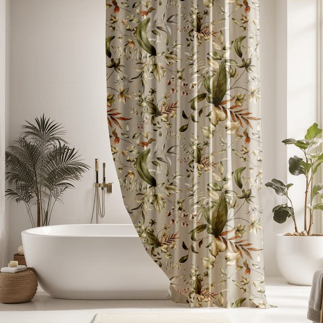 Rideaux De Douche Beaux Feuilles de fougères (Créateur téléchargé)