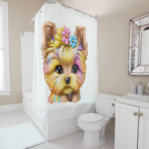 Rideaux De Douche Bébé mignon et adorable Yorkie