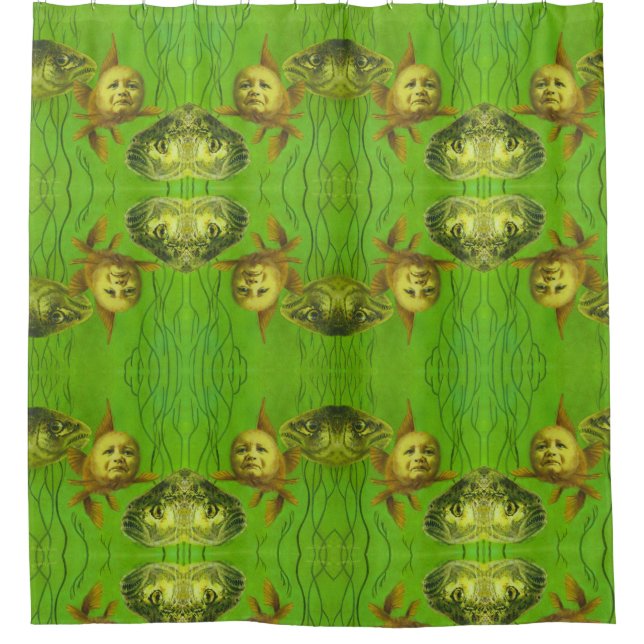 Rideaux De Douche Bébé Mutant Goldfish Douche rideaux (Devant)