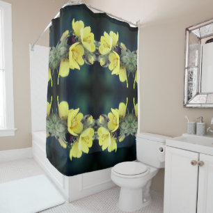 Rideaux De Douche Beetle sur Wild Mullein Flower Abstrait
