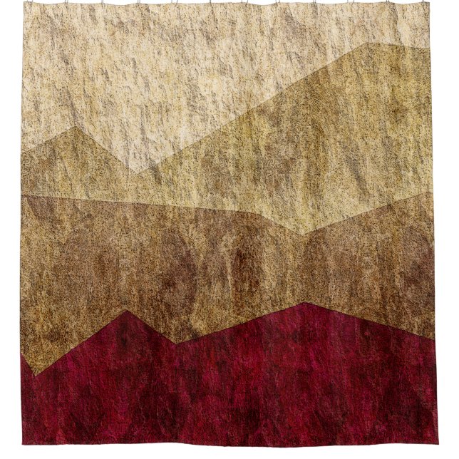 Rideaux De Douche Beige, Tan, brun, graphique marron (Devant)