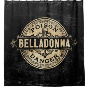 Rideaux De Douche Belladonna Vintage Style Poison Étiquette