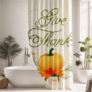 Rideaux De Douche Belle Citrouille Thanksgiving Wreath Donner Merci