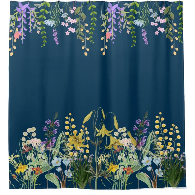 Rideaux De Douche Belle et élégante couette Fleur sauvage (Devant)