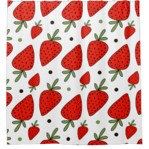 Rideaux De Douche Belle fraises rouges motif sans soudure
