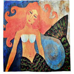 Rideaux De Douche Belle Sirène d'art Abstrait