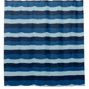 Rideaux De Douche Belles nuances de Bleu en Grandes Grandes Bandes B