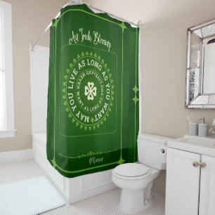 Rideaux De Douche Bénédiction irlandaise   Que vous viviez aussi lon