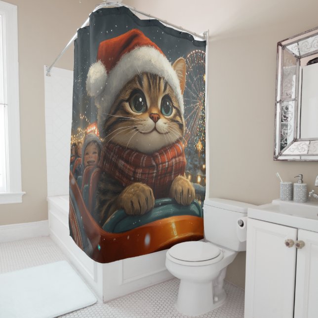 Rideaux De Douche Bengale Roller Dessous de verre Noël (En situation)