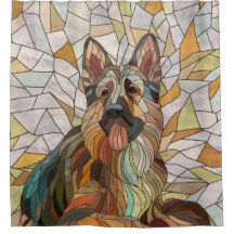 berger allemand - Art mosaïque