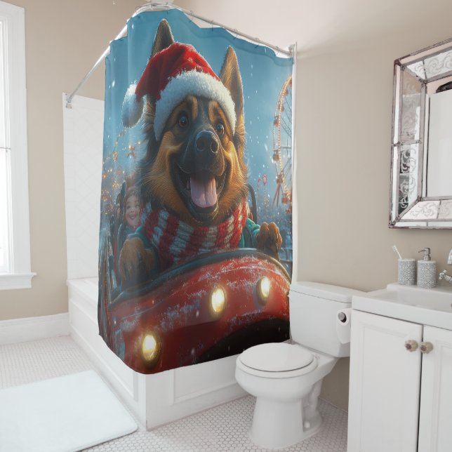 Rideaux De Douche Berger belge Roller Dessous de verre Noël (En situation)