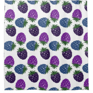 Rideaux De Douche Berries colorées : Motif multicolore sans fil.
