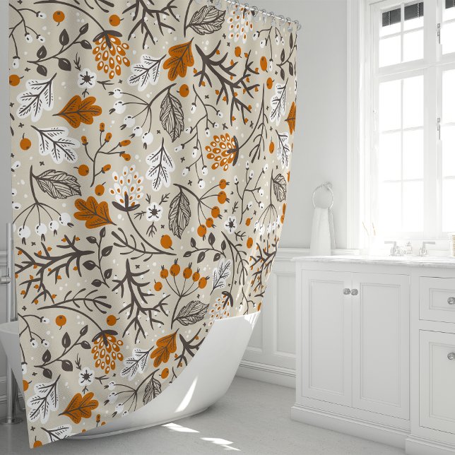 Rideaux De Douche Berries d'automne et Feuilles (Créateur téléchargé)